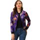 thumbnail image 1 of Dde San Patricio ChaqueDe Bombardero Floral LigeCon CremalleY Cuello Alto PaMujer Morado oscuro XL, 1 of 6