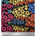 thumbnail image 2 of Soimoi Georgette Viscose Fabric Artistic Flower Decor Fabric Printed Yard 42 Inch Wide, 2 of 3