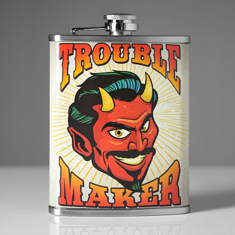 8oz RED Liquor Is Coming Flask Novelty 8oz RED Liquor Is Coming Flask Novelty