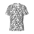 thumbnail image 3 of Rocae Hand Drawn Snake for Men's Moisture-Wicking Crew Tee - T-Shirt for Sports, Outdoor Activities, and Casual WearLarge, 3 of 9