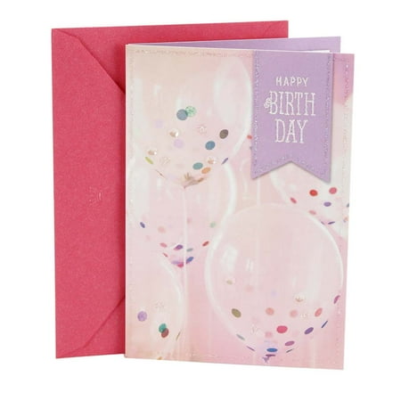 Hallmark Birthday Train - Hallmark Birthday Card (Confetti Balloons)