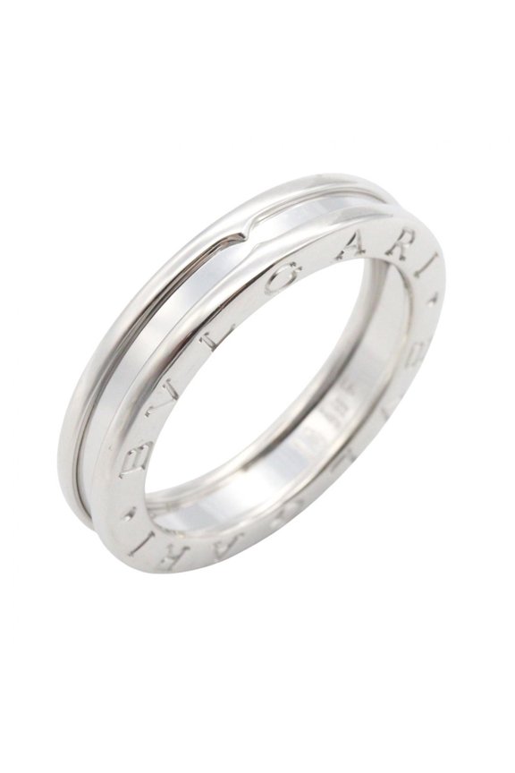 Pre-Owned BVLGARI B-zero1 Ring, Single Band, 18K White Gold, Men's and Women's, Silver