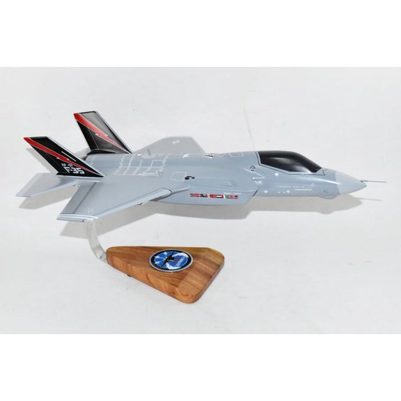 Lockheed Martin F-35A Lightning II, 412th TW 411 FLTS, 18in Mahogany Scale Model
