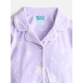 thumbnail image 2 of Wonder Nation Girls Short Sleeve Button Front Pajama Top and Shorts Set with Eyemask, 3-Piece, Sizes Sizes 4-18, 2 of 4
