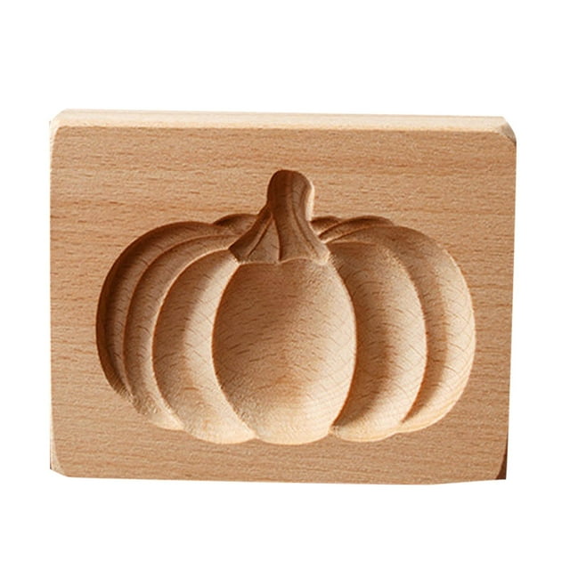 JJKBVCLO Wood Cookie Model Model Festival Hand Pressure Model With Christmas Pattern Eco Baking Decoration Tools For Chocolate Pumpkin Pie Cookie