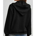 thumbnail image 4 of NJWS Womens 2025 Zip Up Hoodie Oversized Sweatshirt Drawstring Waffle Hooded Jackets Casual Daily Outfits With Pockets, 4 of 5