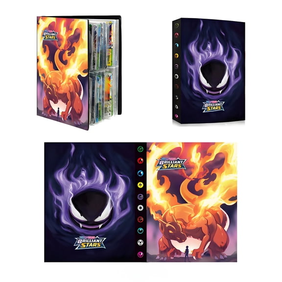 Card Binder 4-Pocket, Trading Card Collector, 240 Cards Pocket Portable Album Holder Book