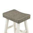 thumbnail image 4 of Casy 25 Inch Counter Height Stool- Saddle Seat- White Rubberwood- Set of 2, 4 of 6