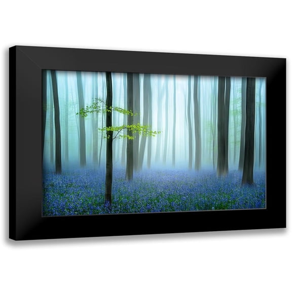 Haaksma, Piet 14x11 Black Modern Framed Museum Art Print Titled - the blue forest