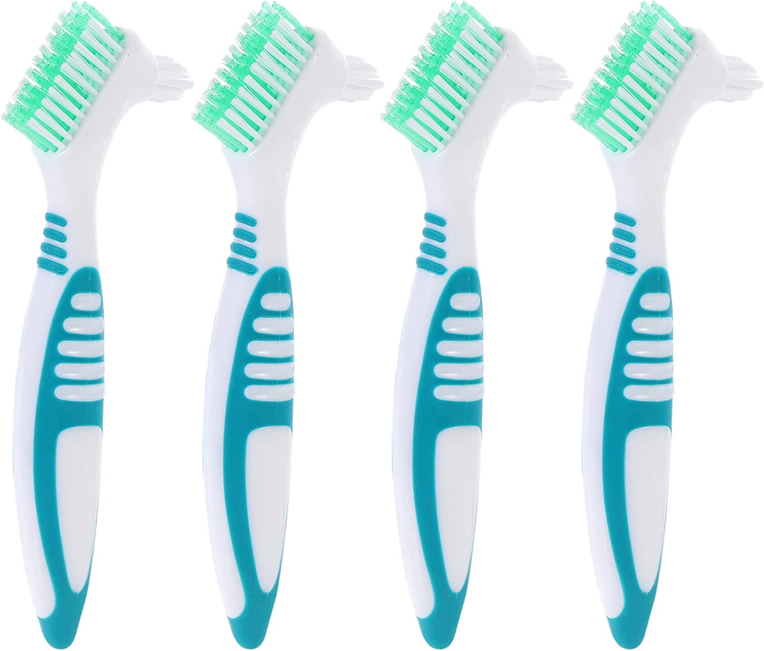 4 Pcs Hard Denture Brush Double Sided Toothbrush Multi Layered