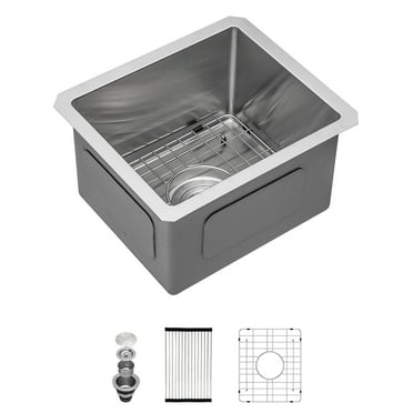 Lofeyo 13" L Undermount Kitchen Bar Sink for RVs Snigle Bowl Stainless Steel Kitchen Sink