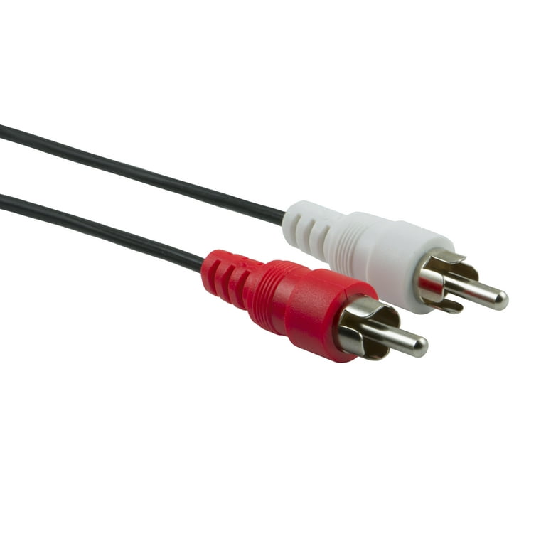 CABLE - RCA audio cable - RED WHITE - 8ft 