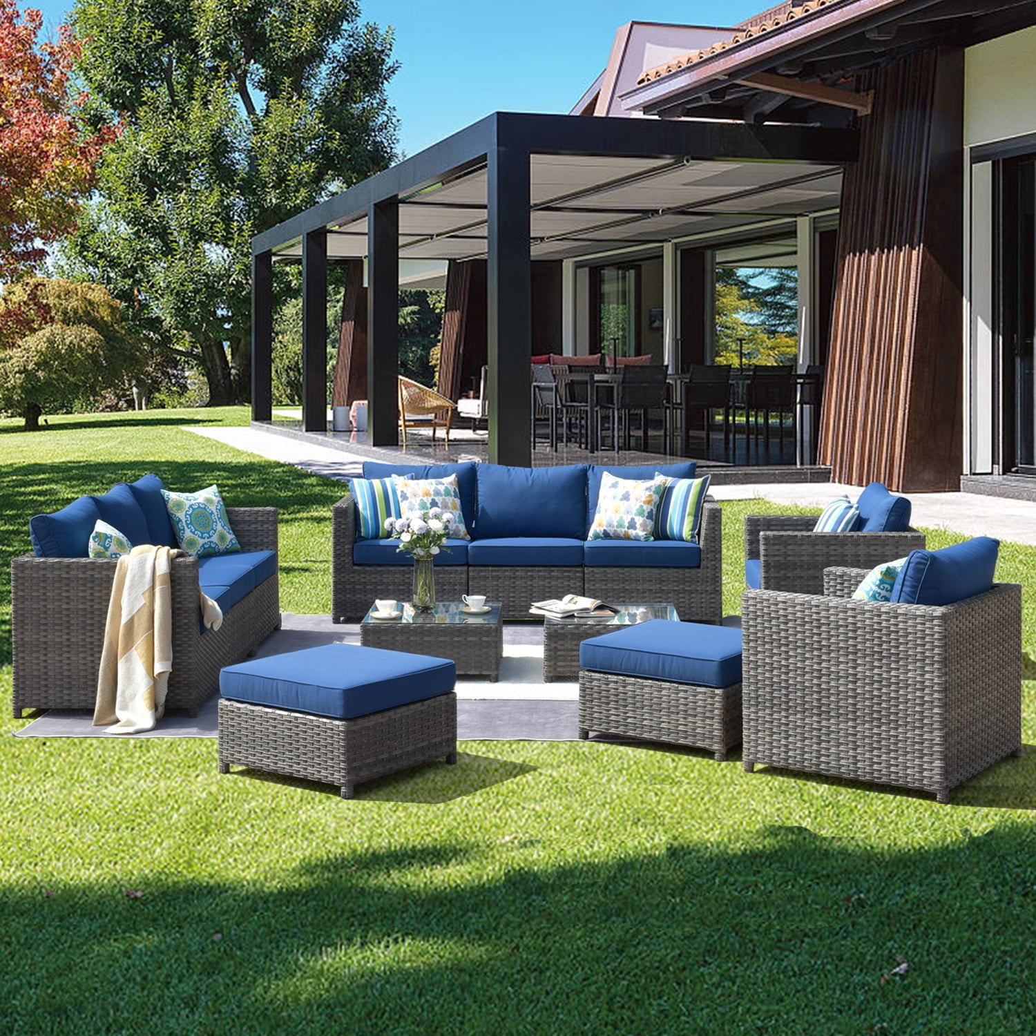 Ovios 12 Pieces Outdoor Patio Furniture Set AllWeather Patio