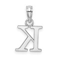 thumbnail image 4 of Diamond2Deal 14K Pendentif Initiale Lettre K en Or Blanc pour Femmes, 4 of 6