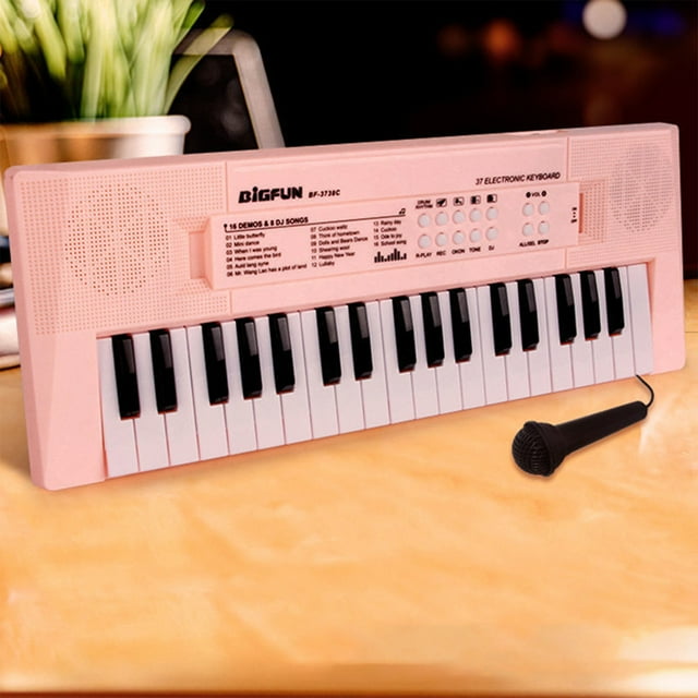37 Keys Kids Piano With Microphone Recording Function Musical Toy Portable Electronic Keyboard Piano Learning Toys For Kids Christmas Gifts