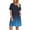 Dark Blue, variant on FcBaudy Summer Dresses for Women,Womens Dresses,Skirt for Women Women's Summer Gradient Print Short Sleeve Round Neck Front Pleated Dress With Pocket Women Dress