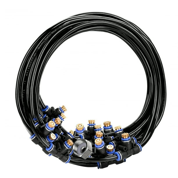Sistema De Enfriamiento De Niebla 5M / 16.4Ft Línea De Nebulización Micro Flujo Riego Sistema De Distribución Automática Kit De Nebulización Al Aire Libre Sistema De Riego De Bricolaje Para Patio Monstrate HA025141-02