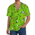 thumbnail image 2 of Disketp Men's Hawaiian Golf Sport Club Print Shirts Button Down Holiday Beach Shirts-Large, 2 of 5