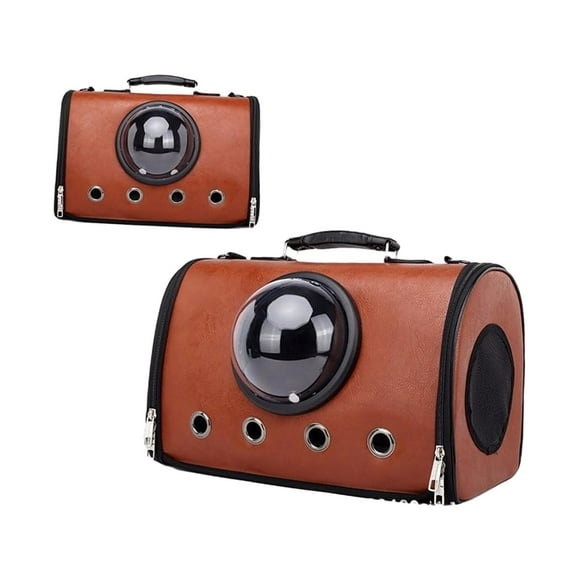 MERIGLARE Transporteur pour Animaux Design Capsule Spatiale Étui de Transport pour Chat pour Marche Randonnée Voyage Marron