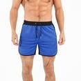 thumbnail image 2 of Sngxgn Men's Casual Shorts Elastic Waist Shorts Lightweight Regular Fit Beach Summer Shorts(Blue,XXL), 2 of 9