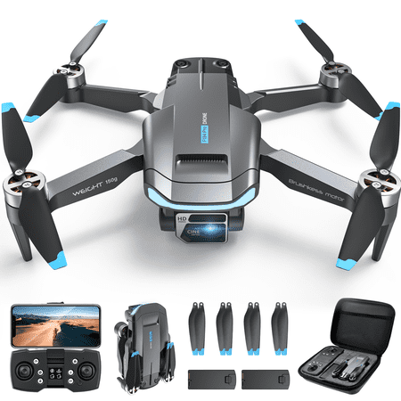GPS Drone F194 with Camera for Adults 4K , AUOSHI Foldable Drone for Beginners with Auto Return Home, Optical Flow Positioning, Follow Me, Brushless Motor, 2 Batteries