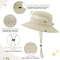 thumbnail image 3 of Zando 2 Pcs Kids Sun Hats Outdoor Wide Brim Fishing Hat for Kids Sun Protection Kids Bucket Hat for Camping Hiking, 3 of 7