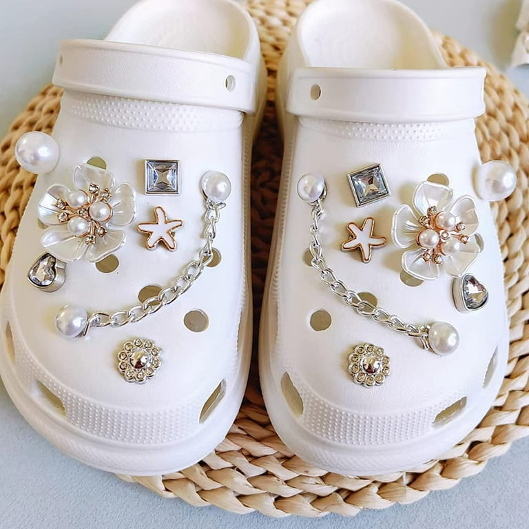 Trendy Rhinestone Croc Charms Designer DIY Quality Women Shoes