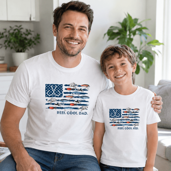Reel Cool Dad And Reel Cool Kid Matching Set, Dad And Baby Fishing Shirts, New Dad Gift, Fathers Day Outfit