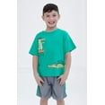 thumbnail image 2 of Funstuff Alligator Later Gator T-Shirt and Mesh Shorts Outfit Set Toddler to Little Kid, 2 of 5