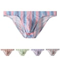 thumbnail image 3 of Men's Comfort Striped Underwear Breathable Soft Blend Trunks for Everyday Daily Wear Modern, 3 of 3