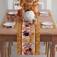 thumbnail image 2 of Fall Color Maple Leaf Wild Flower Table Runner Table Decoration for Kitchen Dining Dinner Autumn Home Decor 13x72 Inch, 2 of 6