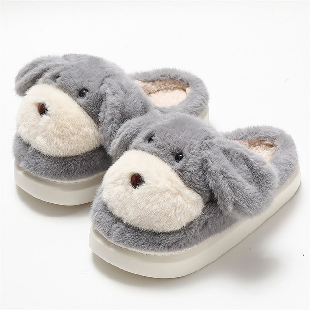Nuevas zapatillas de invierno Unisex con dibujos de ballena, pantuflas cálidas de felpa para parejas, toboganes de casa antideslizantes para interiores