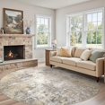 thumbnail image 3 of x Area Rug Living Room Rugs Washable Neutral Modern Abstract Soft Thin Large Rug Indoor Floor No Slip Rug Carpet for Bedroom Under Dining Table Home Office Decor Grey, 3 of 8