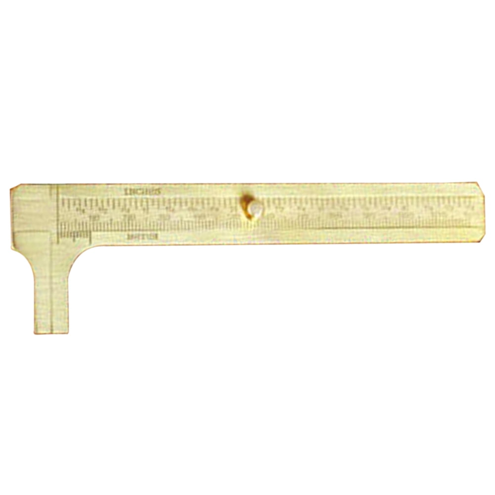 Mini Metal Scale Brass Sliding Gauge Vernier Caliper Ruler Pocket Measuring Tool