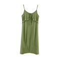 thumbnail image 4 of Blmnix Cute Nightgowns Nightgowns for Women Soft Cotton Sleep Tanks Bamboo Nightgowns Nightgowns Green Sleeveless Crew Neck Below-the-Knee Womens Nightgowns,XL, 4 of 5