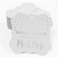 thumbnail image 2 of Inkdotpot Hang Tags Hugs & Kisses From The New Wedding Favor Bracket Shape Gift Tags Real Silver Foil Bonbonniere Tag Pack Of 50, 2 of 7