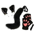 thumbnail image 3 of Diadema con orejas y cola de animales Yinane orejas de gato negro, 3 of 7