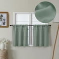 thumbnail image 1 of Lecloud Bessie Cenefa Verde Salvia Para Ventanas, Cortinas De Café De 14 Pulgadas, Cenefas De Cortina Texturizadas De Lino Sintético Para Cocina Y Baño (Cada Uno De 30 Ancho X 14 Largo, Juego De 2 Pan, 1 of 5