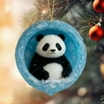 thumbnail image 1 of Christmas Animals Print Acrylic Hanging Christmas Gifts For Family Colleagues Christmas Tree Decoration, 1 of 9