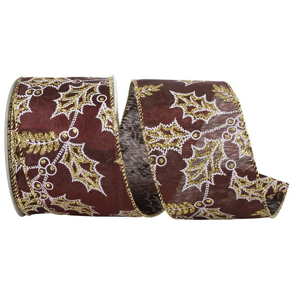 Reliant Ribbon - 94232W-090-40F, Ribbon, Burgundy, 2-1/2 Inch, 10 Yards