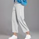 thumbnail image 1 of Pantalones largos de moda para hombre, informales, holgados, deportivos, con cinturón elástico y nueve puntos, de poliéster., 1 of 6