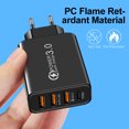 thumbnail image 5 of 3Usb + Pd20W Cargador De Teléfono Tipo C Adaptador De Carga Para Teléfono Inteligente (Enchufe De La Ue Negro), 5 of 5