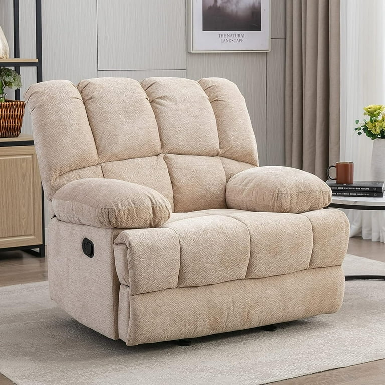 Dreamsir Oversized Rocker Recliner Chair Manual Recliner Single
