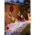 thumbnail image 3 of FastXmas Christmas Santa Holding a Pot Stake Light,Solar Outdoor Santa Claus Stakes Lights LED,Waterproof Decorative Lamp Christmas Pathway Decorations for Xmas Patio Yard Garden Porch(32.5"), 3 of 8