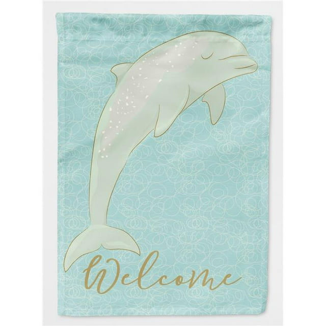 Carolines Treasures BB8581GF Dolphin Welcome Garden Flag