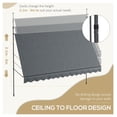 thumbnail image 4 of Retractable Patio Awning 11.5ft x 4ft, Non-Screw, UV Resistant, Adjustable, Dark Gray, 4 of 9