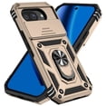 thumbnail image 2 of For Google Pixel 10a 6.3" Slim Fit With Slide Camera Cover & Rotated Ring Kickstand,Shockproof Phone Case,Gold,For Google Pixel 10a, 2 of 9