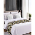 thumbnail image 4 of Xipuska Pumpkin Bed Runners for Cal King Size Bed, Decorative Bed Throws for Foot of Bed, Sunflower Buffalo Plaid Black White Check Bed Runner Sofa Throw Bedding Scarf Protector Slipcover for Bedroom, 4 of 6