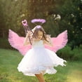 thumbnail image 5 of Halloween Decorations Feather Angel Costumes Nativity Wings And Elastic Angel Headbands For Adults Christmas Mardi Gras Party 31.5"X15.7" Utility, 5 of 6