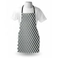 thumbnail image 3 of Checkered Apron Monochrome Composition with Classical Chessboard Inspired Abstract Tile Print, Unisex Kitchen Bib Apron with Adjustable Neck for Cooking Baking Gardening, Grey White, by Ambesonne, 3 of 3